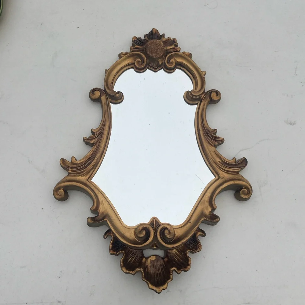 Small Gold Antique Mirror